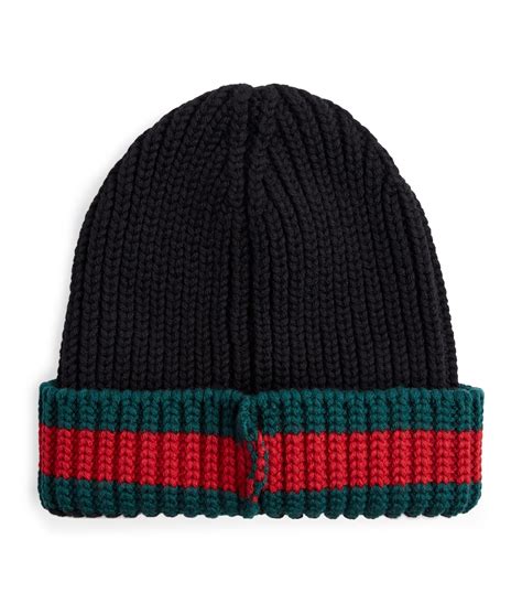 real gucci hat black|Gucci beanie hat sale.